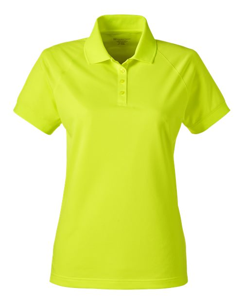 Harriton M208W, Women's Charge Snag And Soil Protect Polo, Safety Yellow