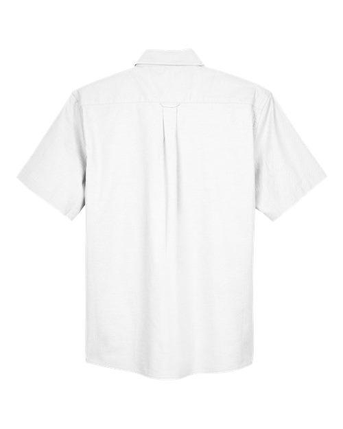 Harriton M600S, Men's Oxford Short Sleeve With Stain-release, White
