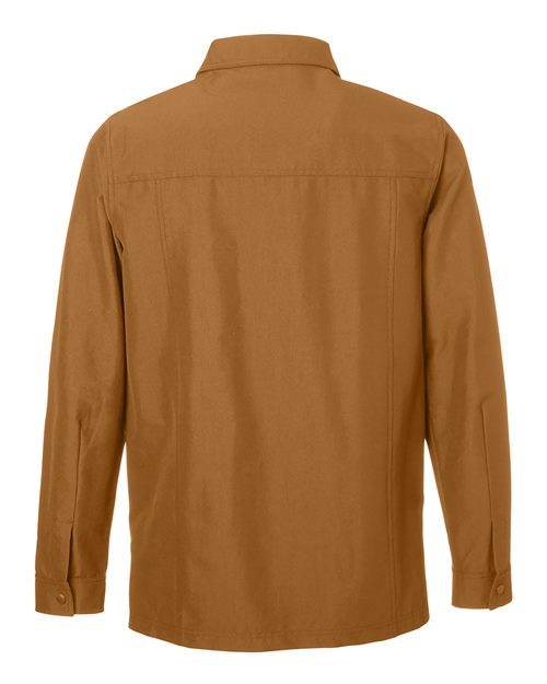Harriton M72, Unisex Flex Twill Overshirt Jacket, Duck Brown