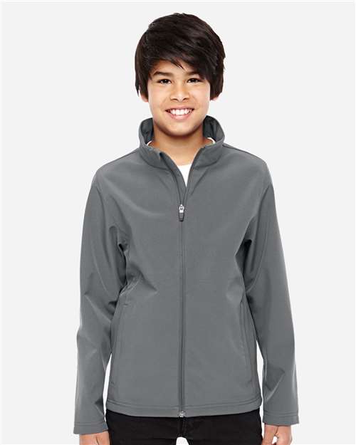 Team 365 TT80Y, Youth Leader Soft Shell Jacket, Sport Graphite