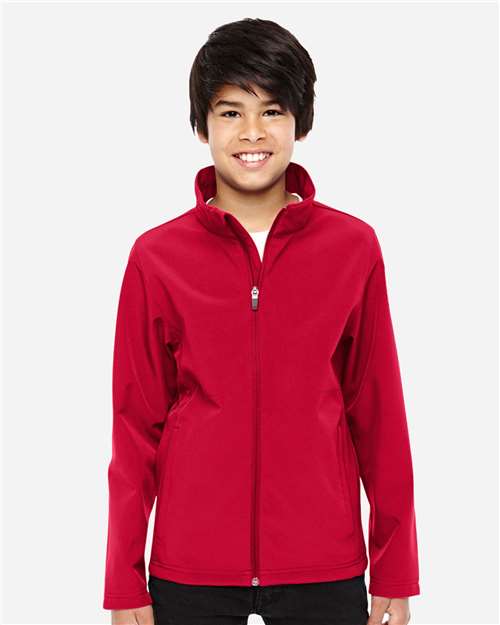 Team 365 TT80Y, Youth Leader Soft Shell Jacket, Sport Red