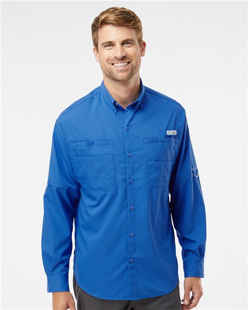 Men's PFG Tamiami™ II Shirt - - 12291 14224 212467 Antimicrobial Columbia Long Sleeves Mens & Unisex Moisture-Management Pockets Polyester Polyester - 100% Premium Fashion Resort S&S Exclusive Brands Sun/UV Protection Tops Visible Logos Wovens Wovens & Dress Shirts