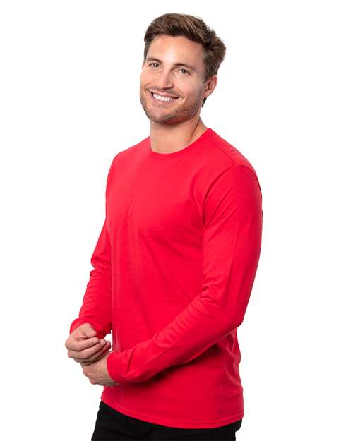 Unisex Epic Long Sleeve T-Shirt - - 13991 Red 4-4.9 oz 817E0 CA New ab Cotton - 100% Crewneck Long Sleeves Mens & Unisex New AB Preshrunk Sustainable Materials Sustainable Styles T-Shirts T-Shirts - Long Sleeve T3000 Threadfast Apparel Tops