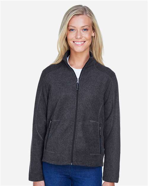 Women's Voyage Fleece Jacket - - 14023 Heather Charcoal 113D3 78172 AB Exclusive Brands CA New ab Full-Zips Jackets New AB North End Outerwear Performance S&S Deep Deals Womens Zips