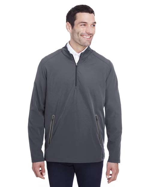 Men's Quest Stretch Quarter-Zip Pullover - - 14043 Carbon Black L 172D3 AB Exclusive Brands CA New ab Jackets Mens & Unisex NE401 New AB North End Performance Pullovers Quarter-Zips S&S Deep Deals S&S Exclusive Brands Tops Zips