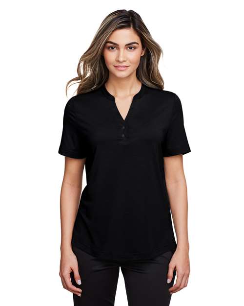 Women's JAQ Snap-Up Stretch Performance Polo - - 14042