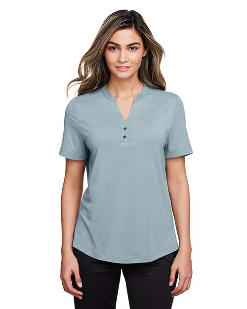 Women's JAQ Snap-Up Stretch Performance Polo - - 14042