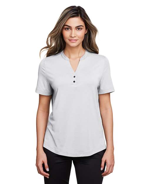 Women's JAQ Snap-Up Stretch Performance Polo - - 14042