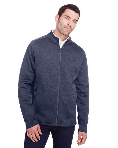 Men's Flux 2.0 Full-Zip Jacket - - 14055 Classic Navy Heather Carbon 197D3 6-6.9 oz AB Exclusive Brands CA New ab Fleece Full-Zips Jackets Long Sleeves Mens & Unisex NE712 New AB North End Outerwear Pockets Polos & Knits Polyester - 100% S&S Deep Deals S&S Exclusive Brands Water Resistant Zips