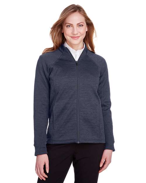 Women's Flux 2.0 Full-Zip Jacket - - 14057 Classic Navy Heather Carbon 198D3 6-6.9 oz AB Exclusive Brands CA New ab Fleece Full-Zips Jackets Long Sleeves NE712W New AB North End Outerwear Pockets Polos & Knits Polyester - 100% S&S Deep Deals Water Resistant Womens Zips