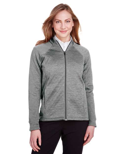 Women's Flux 2.0 Full-Zip Jacket - - 14057 Light Heather Carbon 198D3 6-6.9 oz AB Exclusive Brands CA New ab Fleece Full-Zips Jackets Long Sleeves NE712W New AB North End Outerwear Pockets Polos & Knits Polyester - 100% S&S Deep Deals Water Resistant Womens Zips