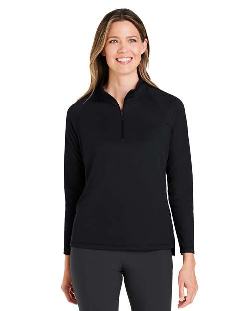 Women's Revive Coolcore® Quarter-Zip Pullover - - 14062 Black 175D3 4-4.9 oz AB Exclusive Brands Activewear Back to School 2025 CA CA New ab Long Sleeves Moisture-Management NE410W New AB North End Performance Polyester - 100% Pullovers Quarter-Zips Recycled Sun/UV Protection Sustainable Manufacturing Sustainable Materials Sustainable Styles Tops Womens Zips