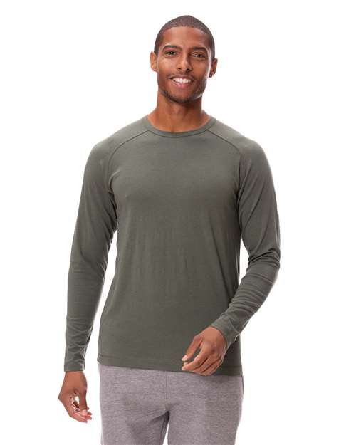 Unisex Impact Long-Sleeve T-Shirt - - 14096 Army XS 382LS 5-5.9 oz 798E0 CA New ab Crewneck Long Sleeves Mens & Unisex New AB Raglans Sustainable Styles T-Shirts T-Shirts - Long Sleeve Threadfast Apparel Tops