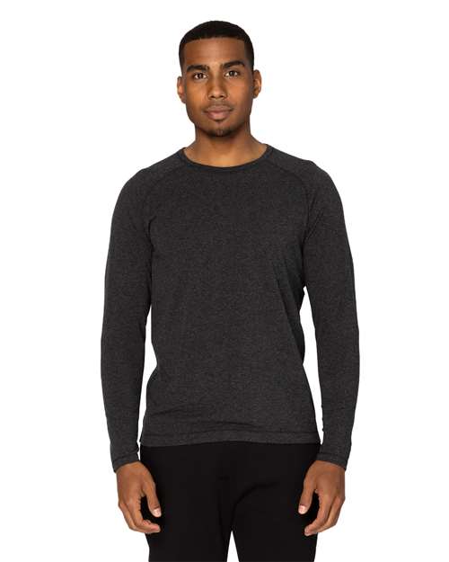 Unisex Impact Long-Sleeve T-Shirt - - 14096 Black Heather 382LS 5-5.9 oz 798E0 CA New ab Crewneck Long Sleeves Mens & Unisex New AB Raglans Sustainable Styles T-Shirts T-Shirts - Long Sleeve Threadfast Apparel Tops