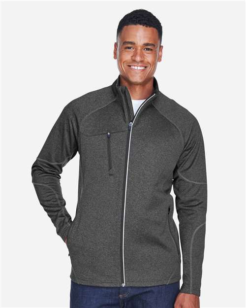 North End 88174, Men's Gravity Performance Fleece Jacket, Carbon Heather