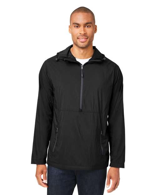 Men's Aura Lightweight Packable Anorak - - 14114 Black Carbon 213D3 AB Exclusive Brands CA New ab Explore School & Team Fitness & Wellness Fitness & Wellness Outdoor Enthusiast Fitness & Wellness Physical Fitness Jackets Mens & Unisex NE810 New New AB North End Nylon Outerwear Packables Pullovers Quarter-Zips Rain Coats Recycled Resort & Gift Resort & Gift Gift Shops Resort & Gift Shops Spring & Summer School & Team - Bookstore & Greek Life School & Team - Spirit Wear Zips