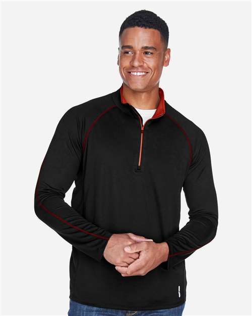 Men's Radar Performance Quarter-Zip Pullover - - 14152 Black Classic Red 147D3 4-4.9 oz 88187 AB Exclusive Brands Activewear Antimicrobial CA New ab Industrial & Workwear Industrial & Workwear - Office Long Sleeves Mens & Unisex Moisture-Management New AB North End Performance Polos & Knits Polyester - 100% Pullovers Quarter-Zips S&S Exclusive Brands Sun/UV Protection Tops Zips