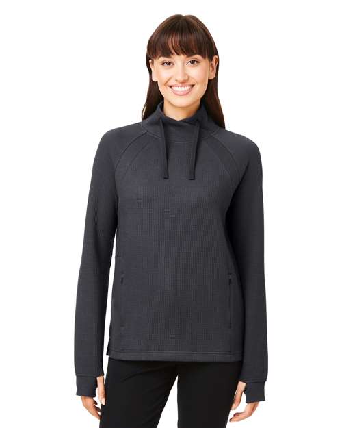 Women's Rhythm Waffle Cross-Neck Pullover - - 14153