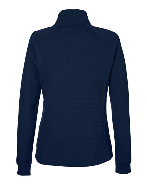 North End NE200W, Women's Rhythm Waffle Cross-neck Pullover, Classic Navy