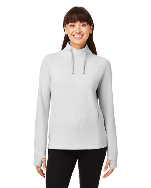 Women's Rhythm Waffle Cross-Neck Pullover - - 14153