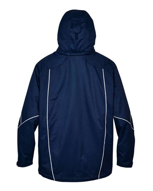 North End 88196, Men's Angle 3-in-1 Jacket With Bonded Fleece Liner, Night