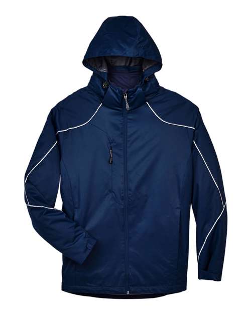 North End 88196, Men's Angle 3-in-1 Jacket With Bonded Fleece Liner, Night