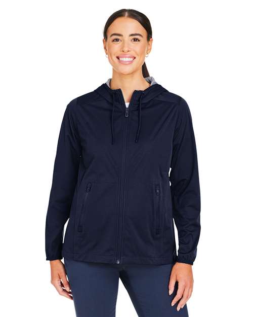Women's Network Lightweight Jacket - - 14162 Classic Navy Heather 212D3 AB Exclusive Brands CA New ab Camps Full-Zips Jackets NE75W New AB North End Outerwear Recycled Spandex Summer Style Guide 2024 - Camps Sustainable Materials Womens Zips