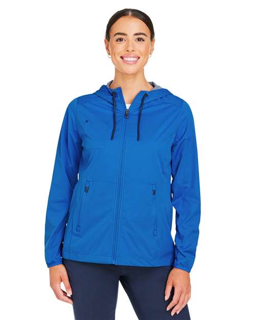 Women's Network Lightweight Jacket - - 14162 Light Nautical Blue Heather 212D3 AB Exclusive Brands CA New ab Camps Full-Zips Jackets NE75W New AB North End Outerwear Recycled Spandex Summer Style Guide 2024 - Camps Sustainable Materials Womens Zips