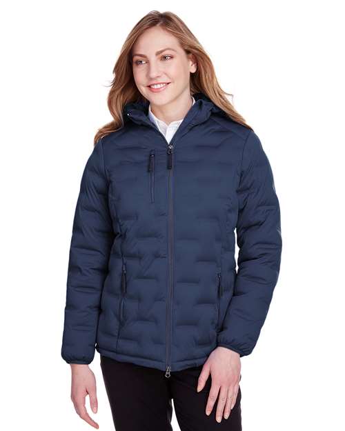 Women's Loft Puffer Jacket - - 14164 Classic Navy Carbon 192D3 AB Exclusive Brands CA New ab Full-Zips Hooded Jackets Media Pocket NE708W New AB North End Outerwear Polyester - 100% Puffers Resort & Gift Resort & Gift Gift Shops Resort & Gift Shops Fall & Winter S&S Deep Deals S&S Exclusive Brands Water Resistant Windbreakers Womens Zips