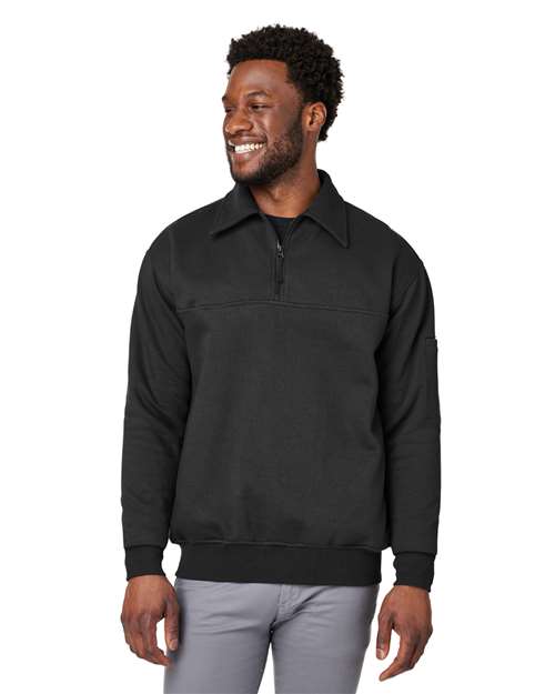 Unisex ClimaBloc™ Heavyweight Tactical Quarter-Zip Pullover - - 14183 Black 11-11.9 oz 279B9 AB Exclusive Brands CA New ab Cotton Fleece Harriton Industrial & Workwear Industrial & Workwear - In the Field Long Sleeves M712 Mens & Unisex New AB Pockets Polyester Pullovers Quarter-Zips S&S Exclusive Brands Sweatshirts & Fleece Tops UG Playbook UG Playbook - Industrial & Workwear Gifting UG Playbook Industrial & Workwear Water Resistant Workwear Zips