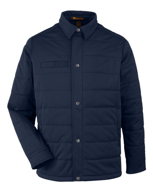 Harriton M821, Unisex Guardian Soft Shell Chore Coat, Dark Navy