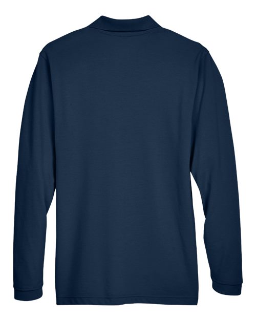 Harriton M265L, Men's Easy Blend Long Sleeve Polo, Navy