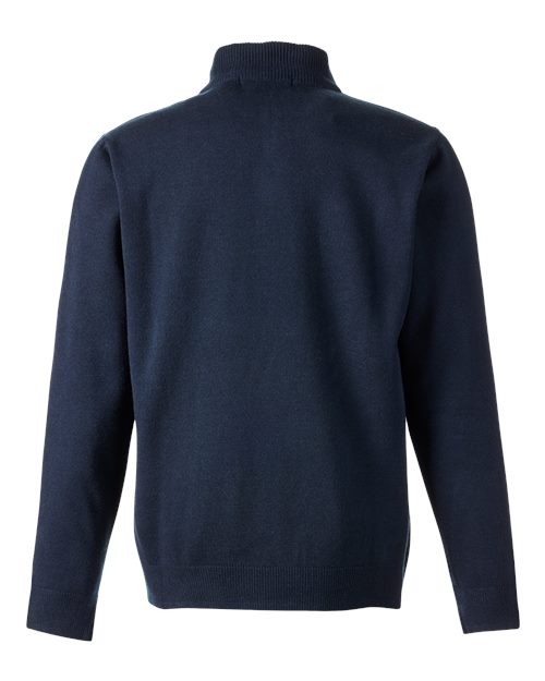 Harriton M421, Unisex Pilbloc Quarter-zip Pullover Sweater, Dark Navy