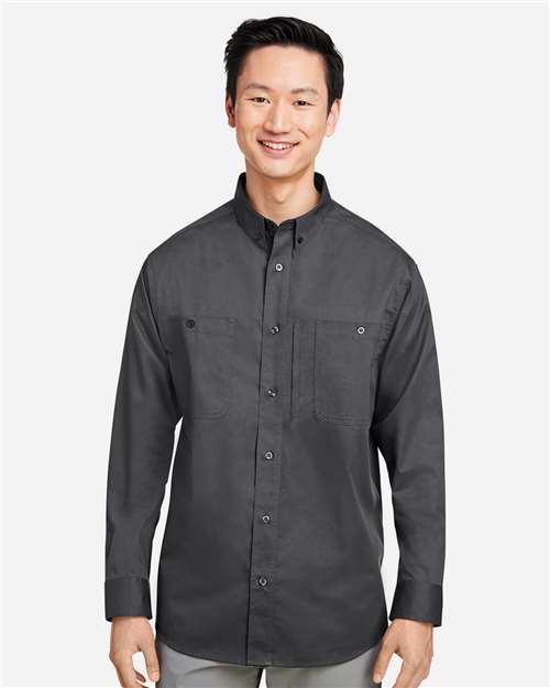 Harriton M585L, Men's Advantage Il Workshirt, Dark Charcoal