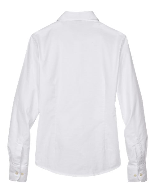 Harriton M600W, Women's Oxford Dress Shirt, White