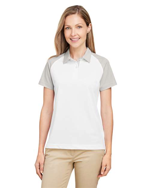 Women's Command Snag-Protection Colorblock Polo - - 14207 White Sport Silver 4-4.9 oz 692D9 AB Exclusive Brands Activewear Antimicrobial CA New ab Moisture-Management New AB Performance Pique Polos Polos & Knits Polyester - 100% S&S Exclusive Brands Short Sleeves Snag Resistant Spiritwear Sport Shirts Sun/UV Protection Team 365 Tops TT21CW Womens