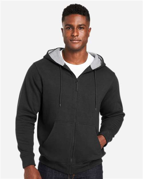 Harriton M711T, Unisex Tall Climabloc Lined Heavyweight Hooded Sweatshirt, Black