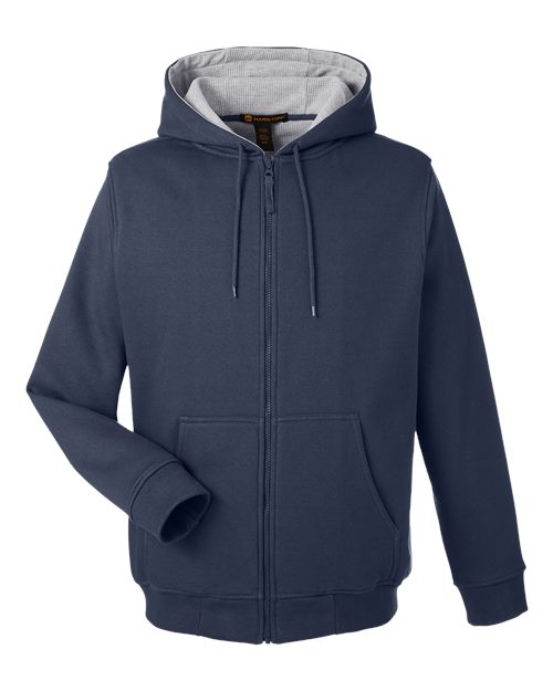 Harriton M711T, Unisex Tall Climabloc Lined Heavyweight Hooded Sweatshirt, Dark Navy