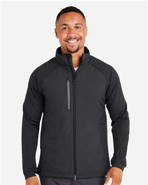 Men's Hielands Jacket - - 14214 Puma Black 19846 631107 8-8.9 oz AB Retail Exclusive Brands CA New ab Explore Corporate Explore Corporate Gifting & Incentives Explore Corporate Gifting - Splurge Full-Zips Jackets Long Sleeves Mens & Unisex Moisture-Management New AB Outerwear Pockets Polyester Puma Golf Recycled S&S Exclusive Brands Spandex Water Resistant Zips