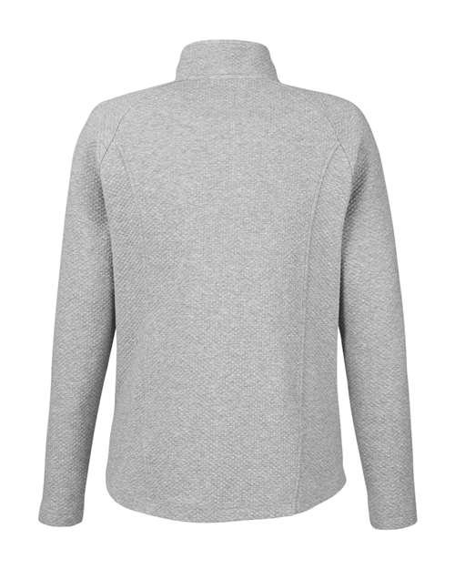 North End NE727W, Women's Spirit Textured Full-zip, Platinum Heather