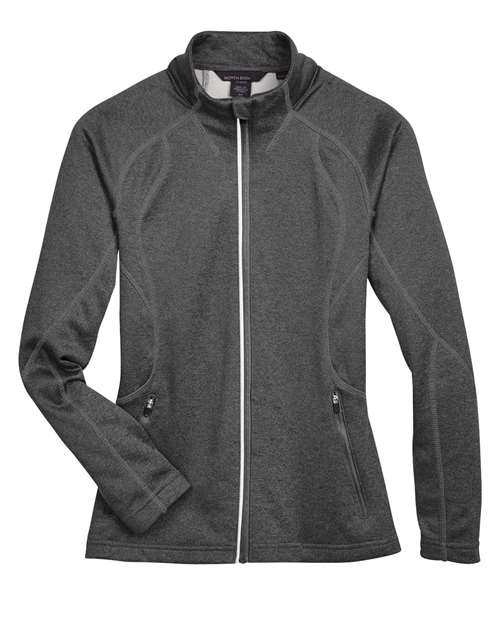 North End 78174, Women's Gravity Performance Fleece Jacket, Carbon Heather