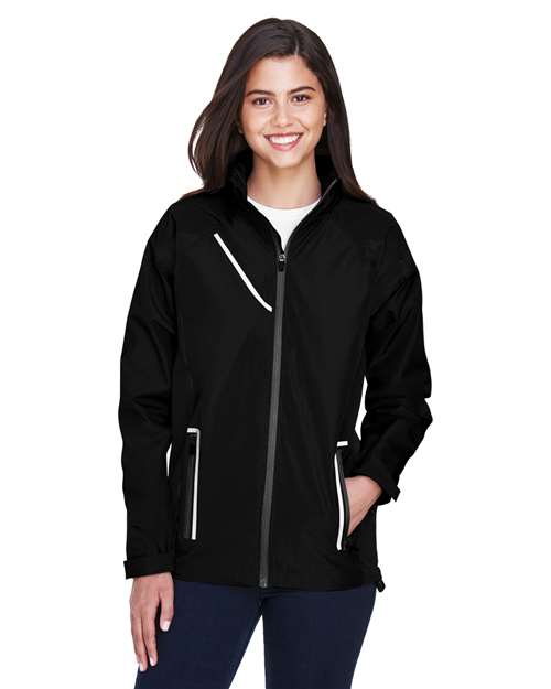 Women's Dominator Waterproof Jacket - - 14311 Black 747D9 AB Exclusive Brands CA New ab Full-Zips Hooded Jackets New AB Outerwear Performance Polyester - 100% Rain Coats S&S Deep Deals S&S Exclusive Brands Team 365 TT86W Waterproof Womens Zips