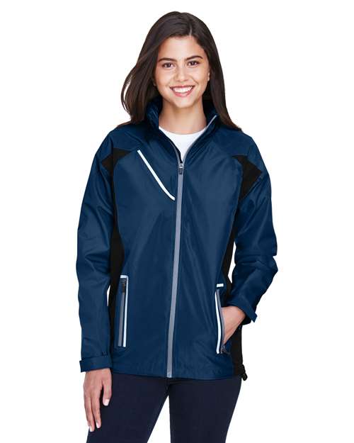 Women's Dominator Waterproof Jacket - - 14311 Sport Dark Navy 747D9 AB Exclusive Brands CA New ab Full-Zips Hooded Jackets New AB Outerwear Performance Polyester - 100% Rain Coats S&S Deep Deals S&S Exclusive Brands Team 365 TT86W Waterproof Womens Zips
