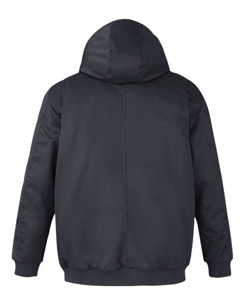Harriton M722T, Unisex Tall Climabloc Heavyweight Hooded Full-zip Jacket, Dark Charcoal