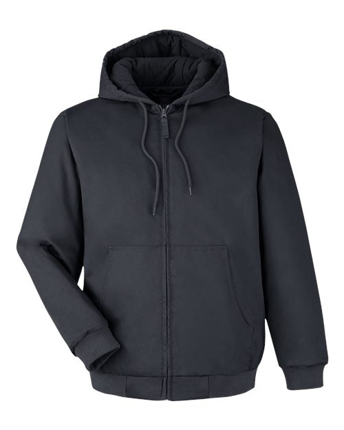 Harriton M722T, Unisex Tall Climabloc Heavyweight Hooded Full-zip Jacket, Dark Charcoal