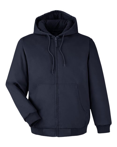 Harriton M722T, Unisex Tall Climabloc Heavyweight Hooded Full-zip Jacket, Dark Navy