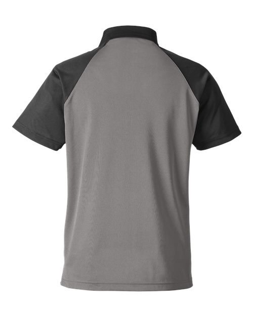 Team 365 TT21C, Men's Command Snag-protection Colorblock Polo, Sport Graphite/ Black