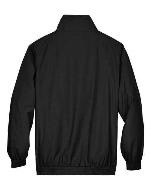 Harriton M740, Unisex Fleece Lined Nylon Jacket, Black/ Black