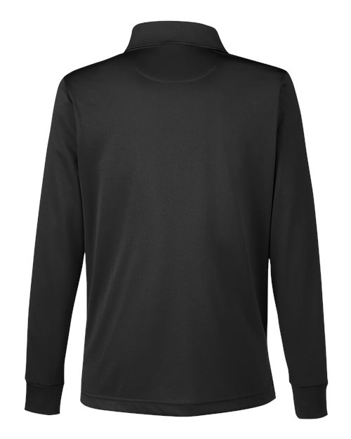 Harriton M348LW, Women's Advantage Snag Protection Plus Il Long Sleeve Polo, Black