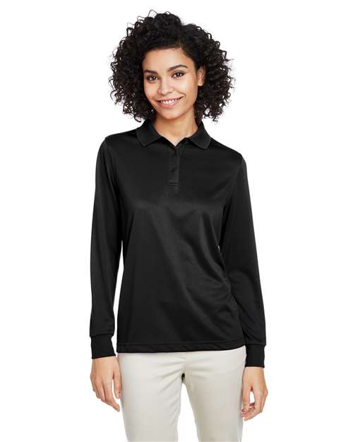 Women's Advantage Snag Protection Plus IL Long Sleeve Polo - - 14357 Black 216B9 6-6.9 oz AB Exclusive Brands Antimicrobial Back to School 2025 CA CA New ab Harriton Long Sleeves M348LW Moisture-Management New AB Performance Polos Polos & Knits Polyester - 100% S&S Exclusive Brands Side Seams Snag Resistant Sport Shirts Sun/UV Protection Tops Womens